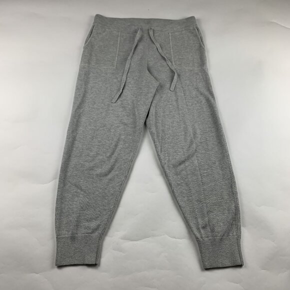 J.Crew Light Gray Heather Cashmere Blend Knitted Jogger Lounge Pant S - Picture 1 of 6